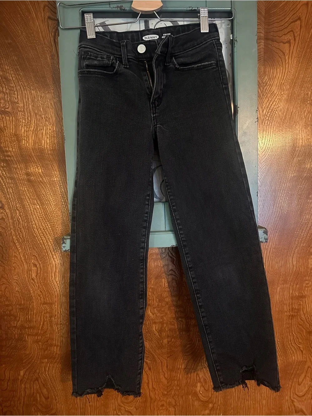 Old Navy Black Straight-Leg Jeans